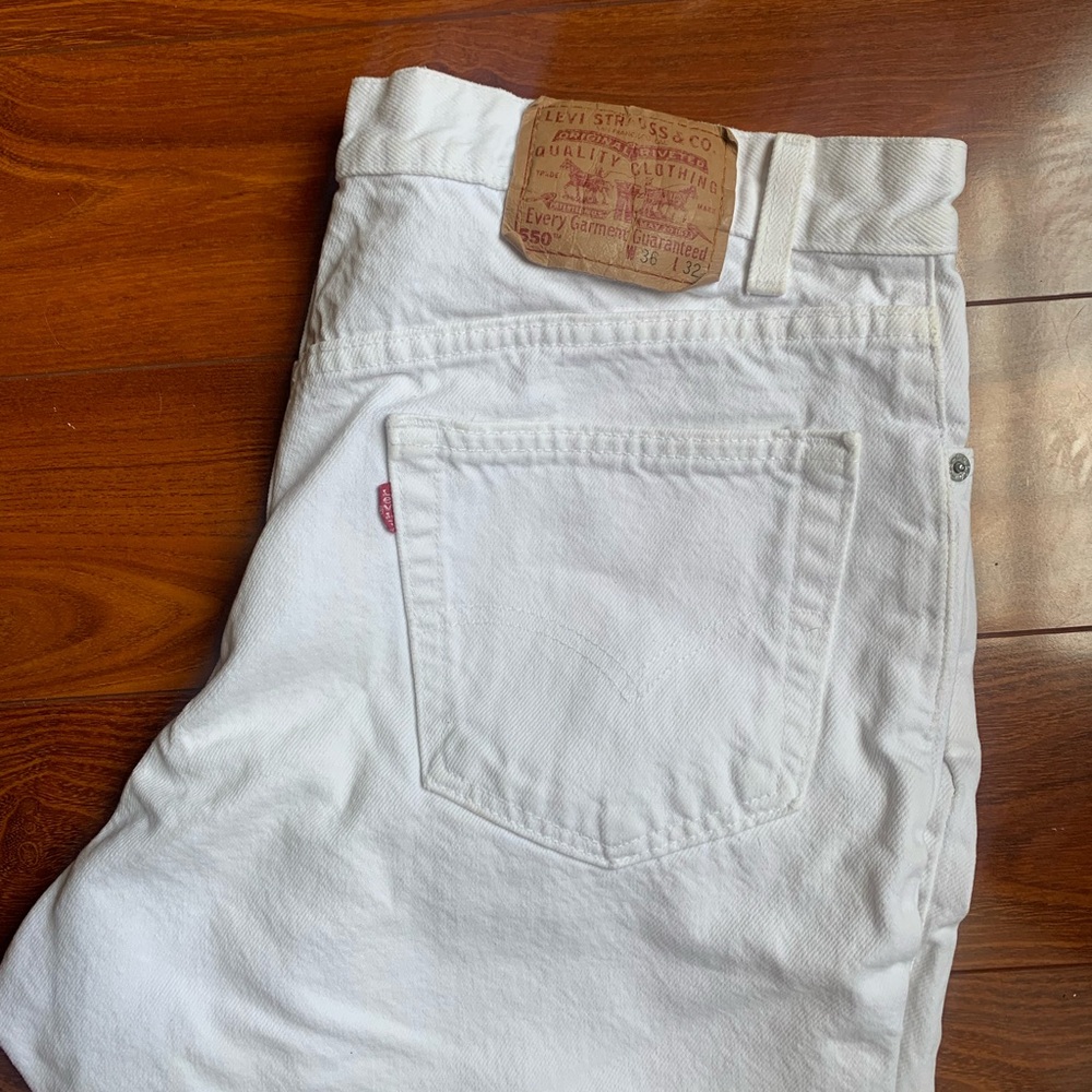 Levi's Men's White Jean Cutoffs
